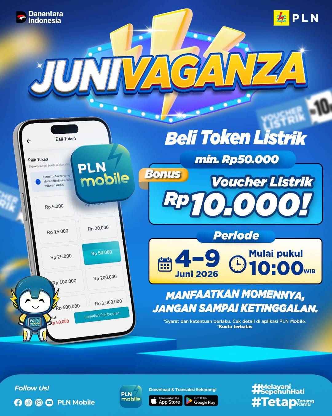 Beli Token Listrik di PLN Mobile, Nikmati Kesempatan Meraih Voucher Listrik